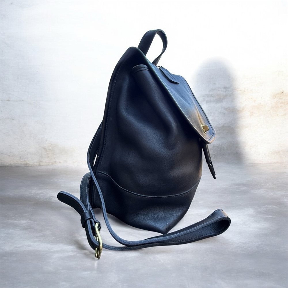 VTG Coach Day Pack Daypack Backpack #9791 in Black Leather - Picture 2 of 6